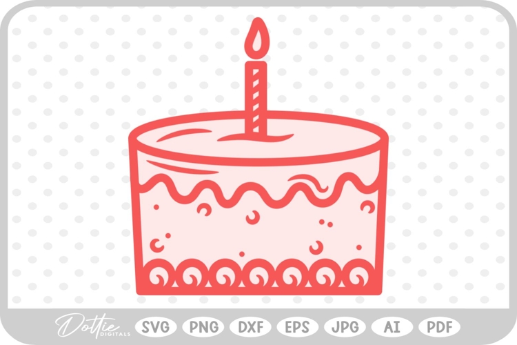 Birthday Cake SVG PNG DXF