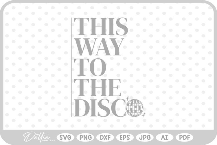 Disco Groovy Ball Party Glitter Sparkle Dance SVG PNG DXF