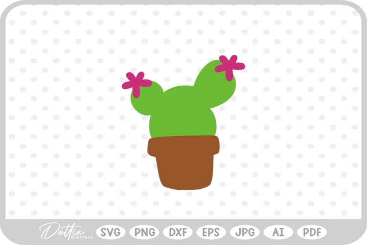 Cactus Tree Flower Spikes Desert Nature Plant SVG PNG DXF