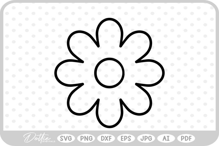 Daisy Flower SVG PNG DXF