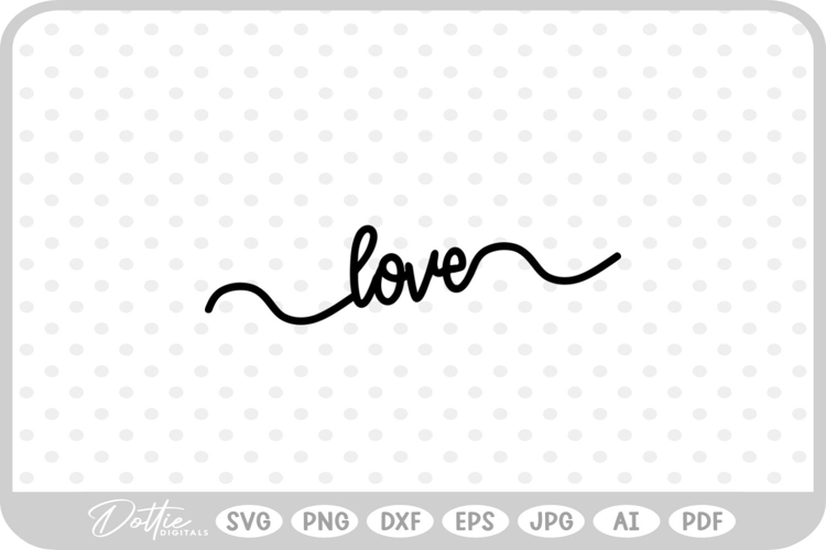 Love Swirl Font Script SVG PNG DXF