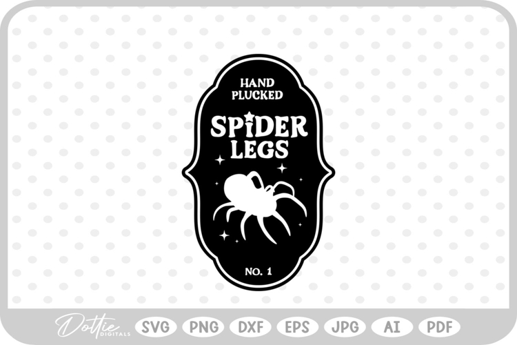 Spider Legs Potion Bottle Label Halloween Witch SVG PNG