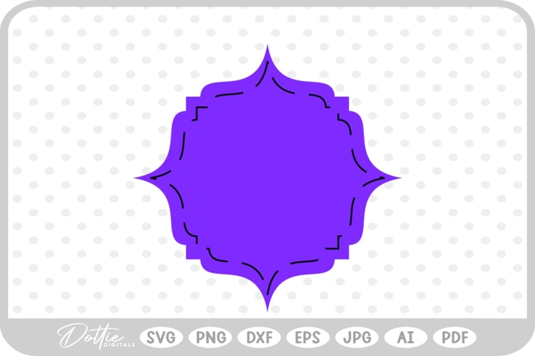 Elegant Dashed Shape SVG PNG DXF