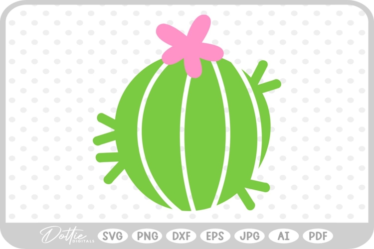 Cactus Tree Flower Spikes Desert Nature Plant SVG PNG DXF