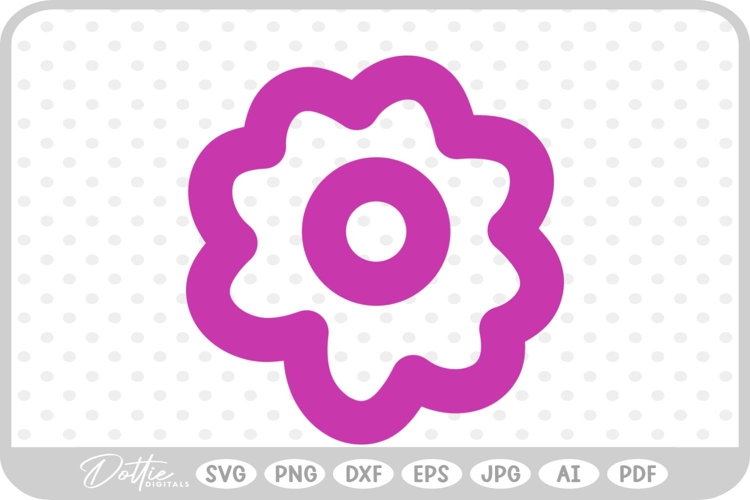Flower Doodle Sketch Style Hand Drawn SVG PNG DXF