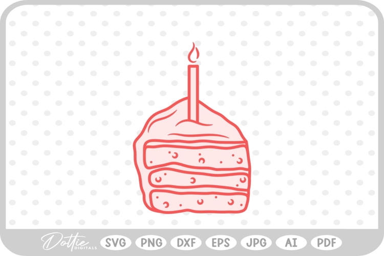 Birthday Cake SVG PNG DXF