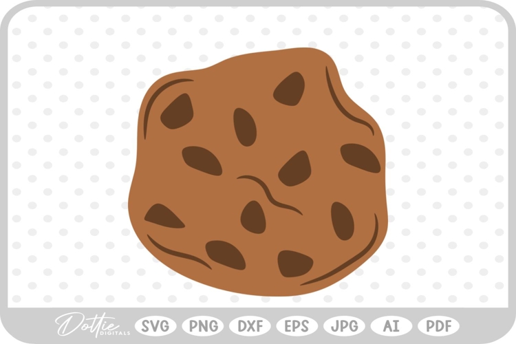 Chocolate Chip Cookie SVG PNG DXF