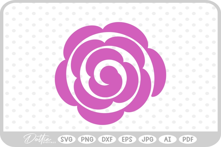 Svg Rolled Paper Flower Template Image 17
