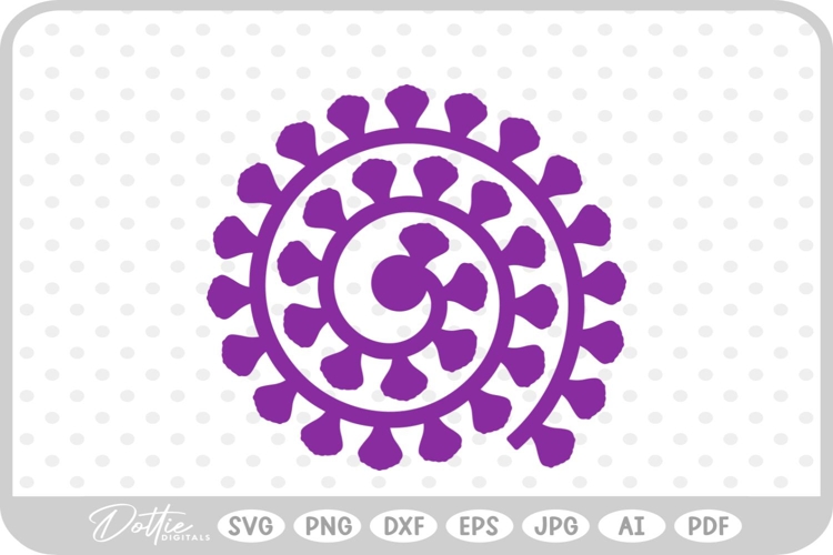 Svg Rolled Paper Flower Template Image 3