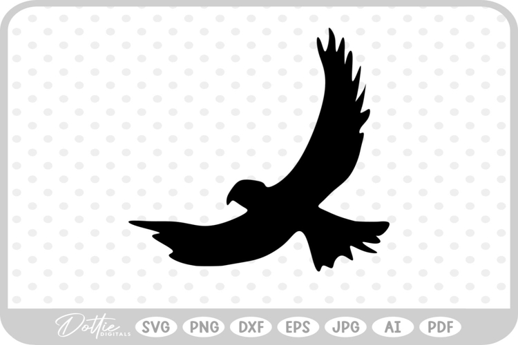 Eagle Flying Shape SVG PNG DXF