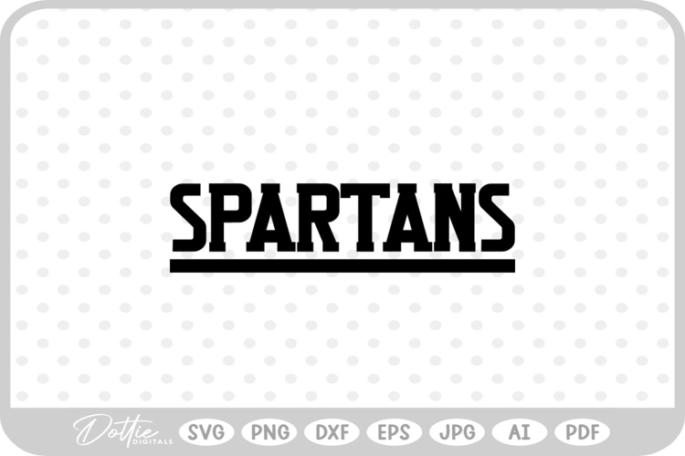 Spartans Sports Team SVG PNG DXF
