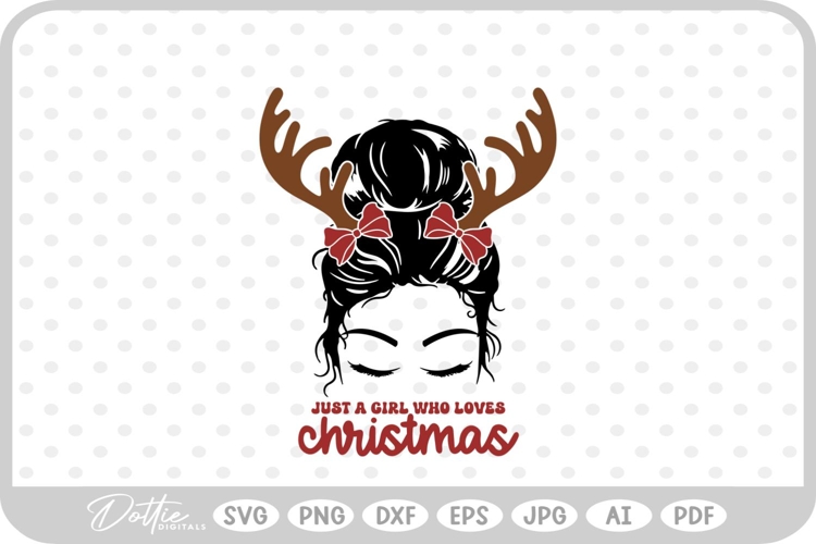 Girl Christmas Svg Image 7