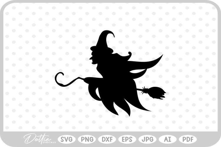 Witch Broomstick Hat Halloween SVG PNG DXF