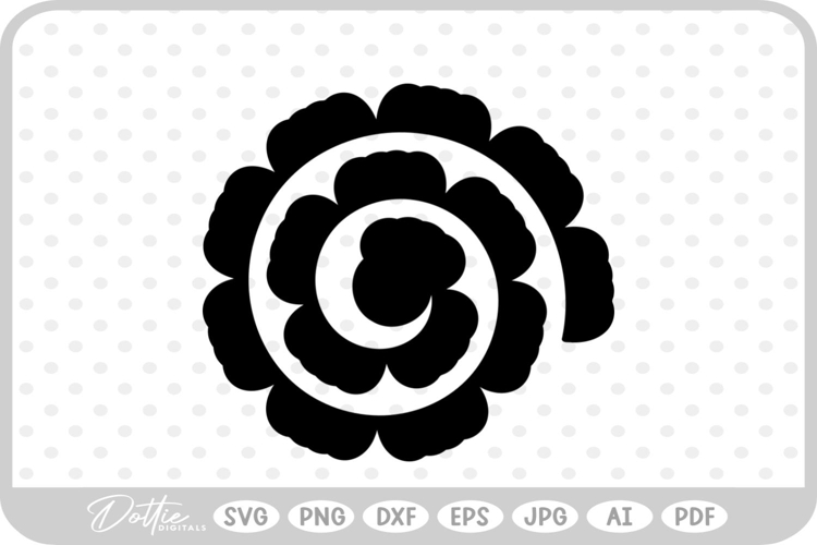 Svg Rolled Paper Flower Template Image 5