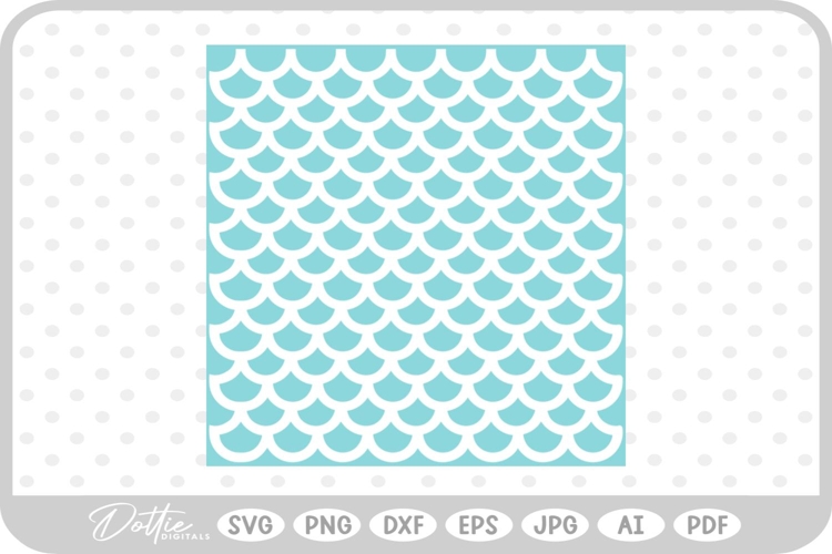 Mermaid Scale Pattern Fish SVG PNG DXF