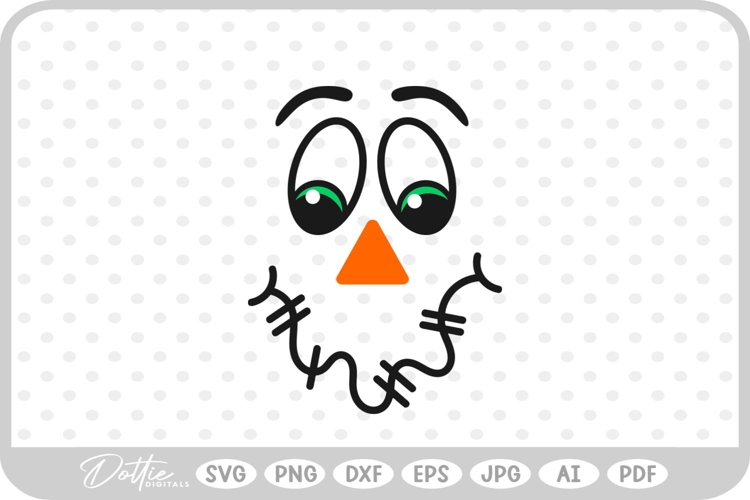 Scarecrow Face Halloween Halloween SVG PNG DXF