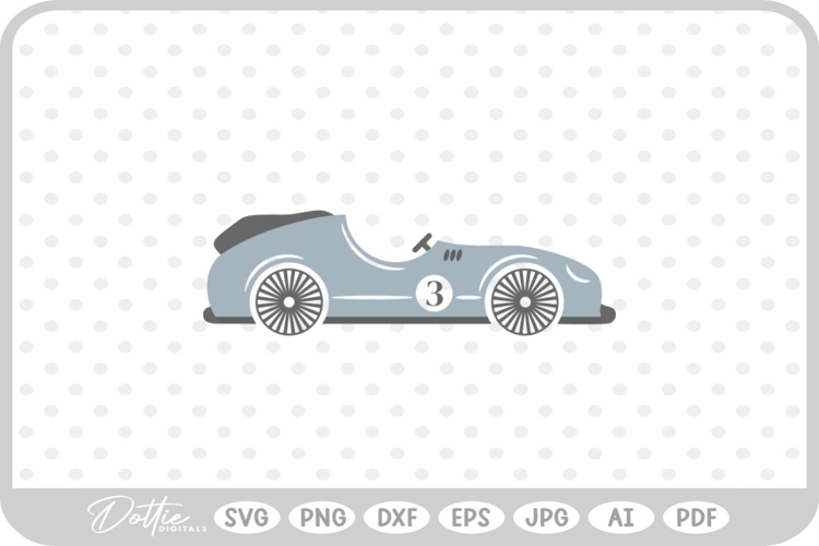 Race Car SVG PNG DXF