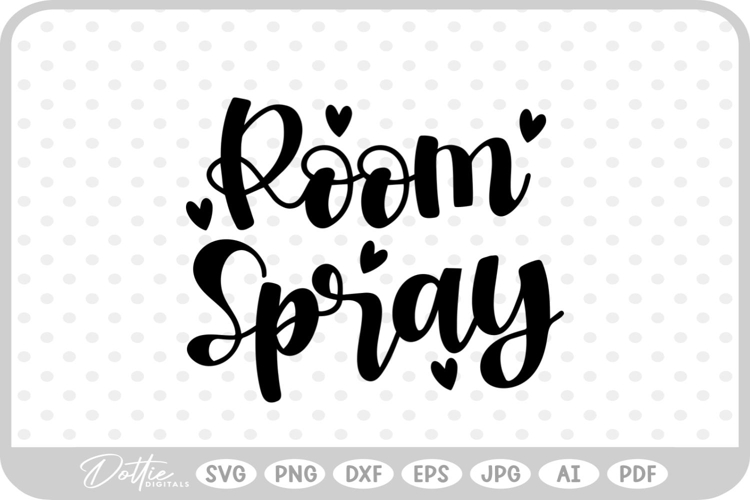 Room Spray Minimal Cleaning Label SVG PNG DXF