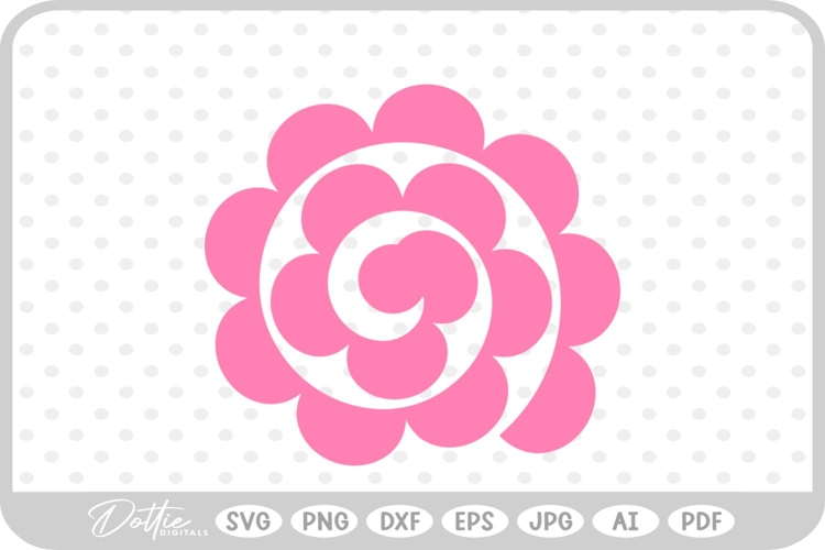Rolled Flower SVG PNG DXF