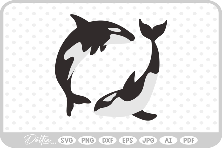 Orca Whale SVG PNG DXF