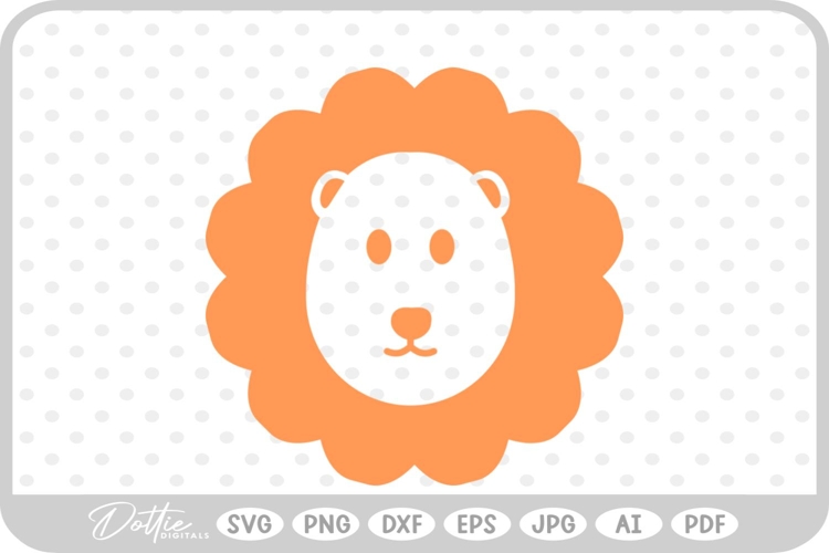 Lion Face Big Cat SVG PNG DXF