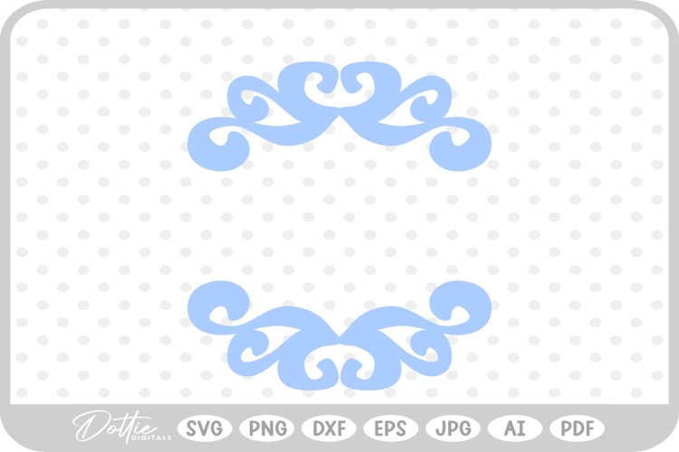Curved Flourish Ripple Decorative Ocean Waves SVG PNG DXF