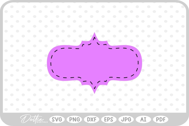 Elegant Dashed Shape SVG PNG DXF