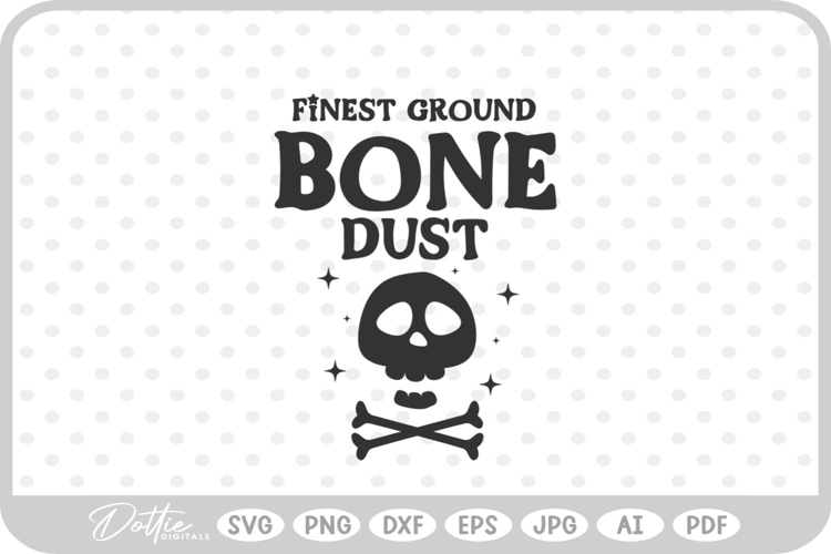 Bone Dust Potion Bottle Label Halloween Witch SVG