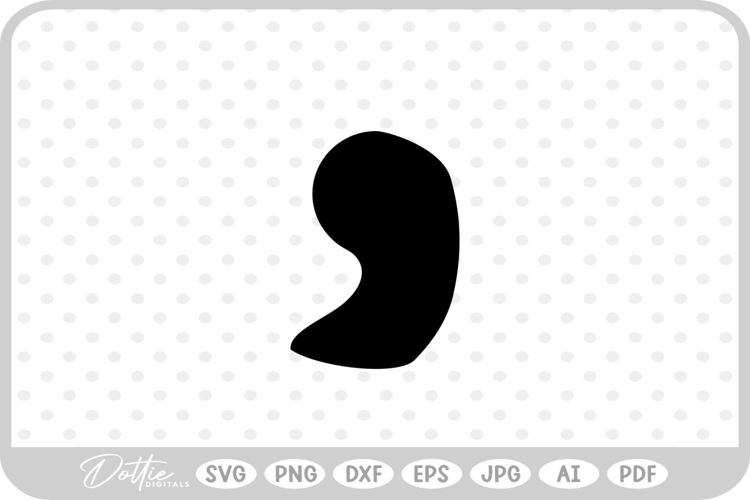 Comma Punctuation SVG PNG DXF