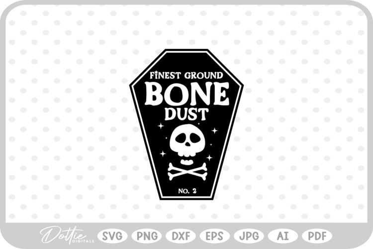 Bone Dust Potion Bottle Label Halloween Witch SVG PNG