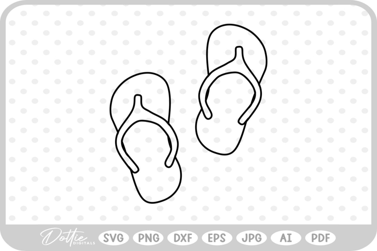 Flip Flops Svg Image 8