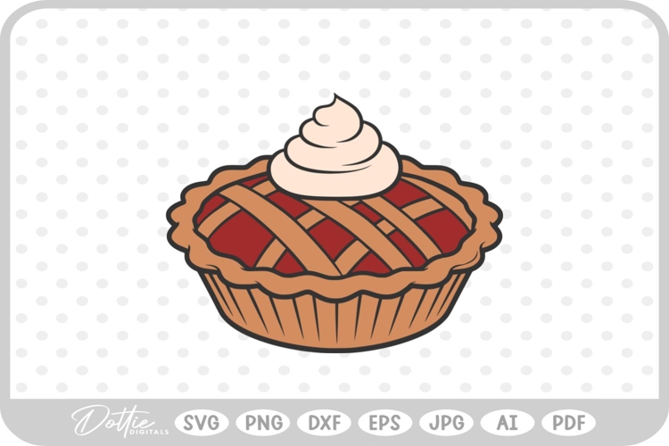 Pie Outline Icon Food Baking Cooking SVG PNG DXF