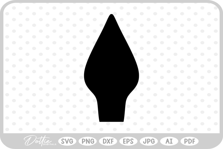 Spear Shaped Petal SVG PNG DXF