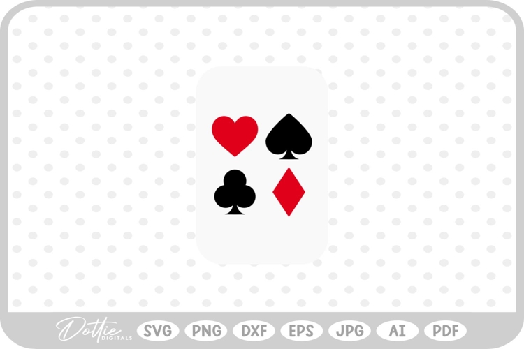 Playing Card Suits SVG PNG DXF
