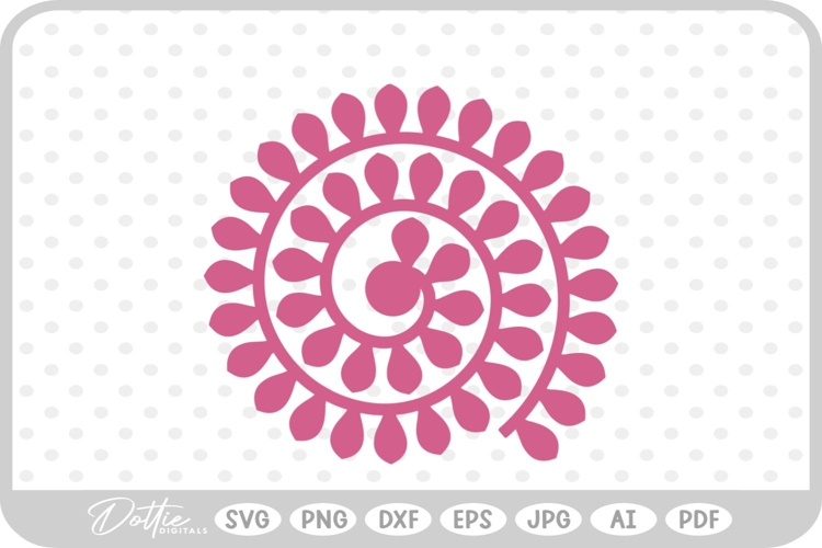 Svg Rolled Paper Flower Template Image 18