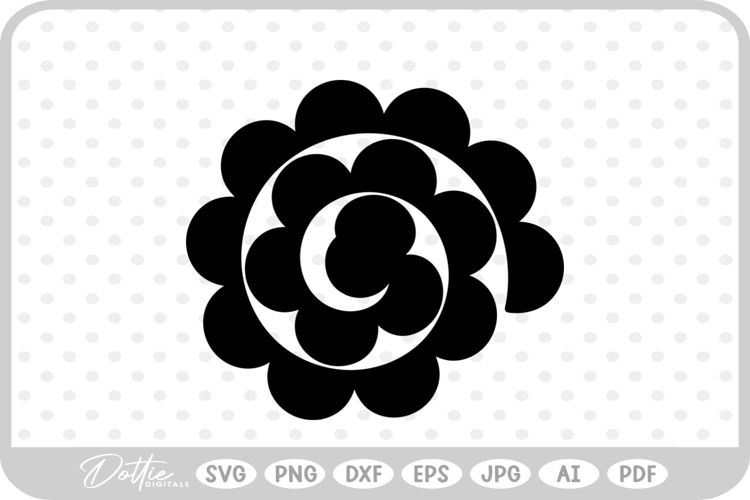 Svg Rolled Paper Flower Template Image 16