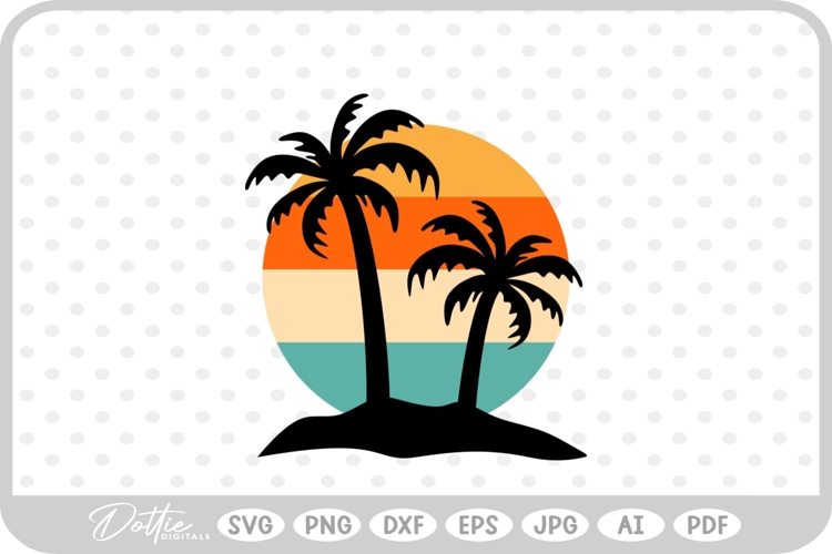Palm Tree Tropical Plant SVG PNG DXF