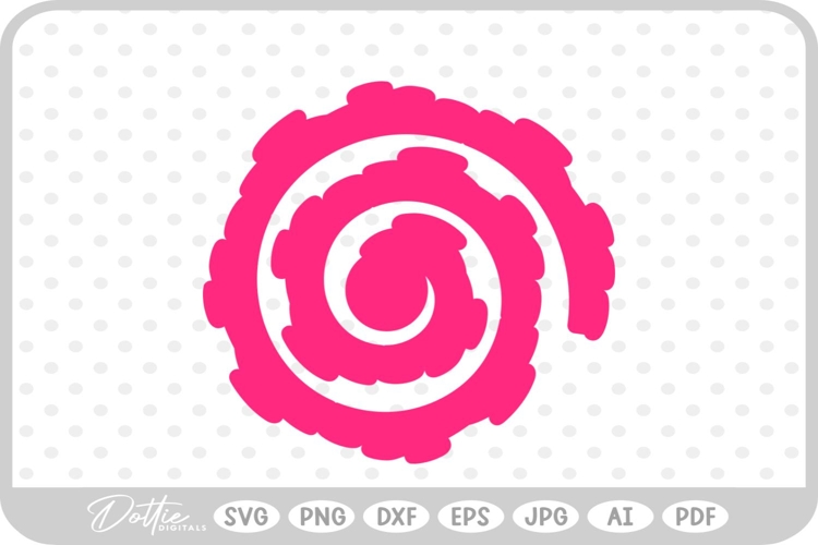 Rolled Flower SVG PNG DXF