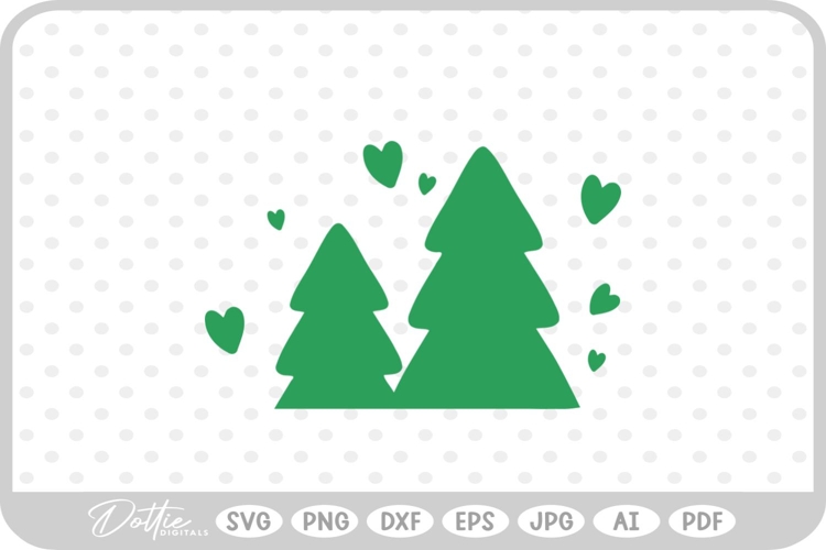 Tree Christmas Shape Decorative SVG PNG DXF
