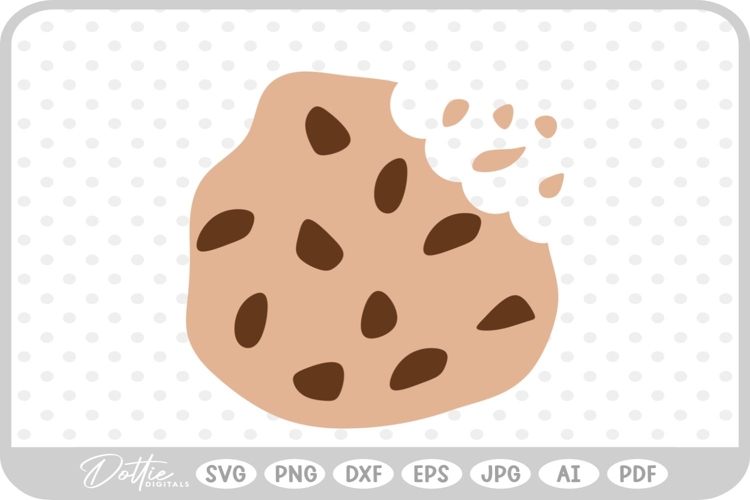 Chocolate Chip Cookie SVG PNG DXF