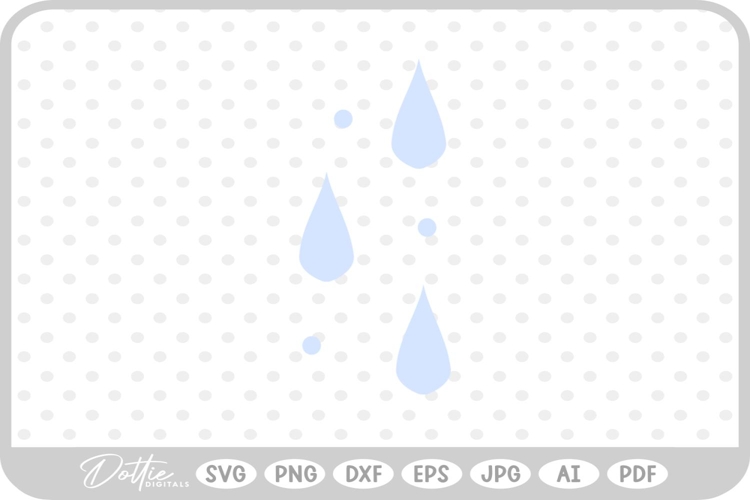 Rain Drop SVG PNG DXF