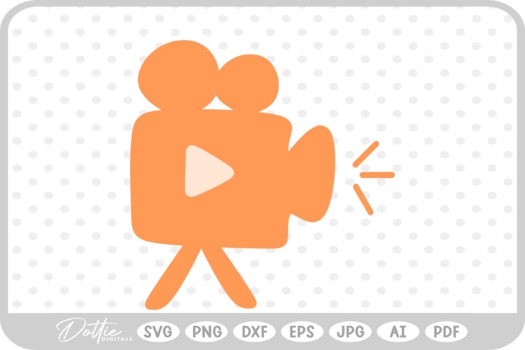 Doodle Sketch Video Camera Hand Drawn SVG PNG DXF