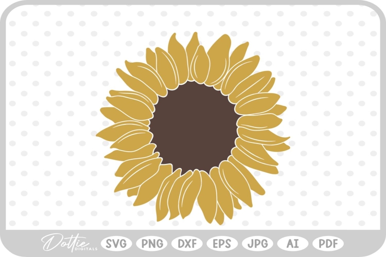 Sunflower Floral Flower Nature SVG PNG DXF