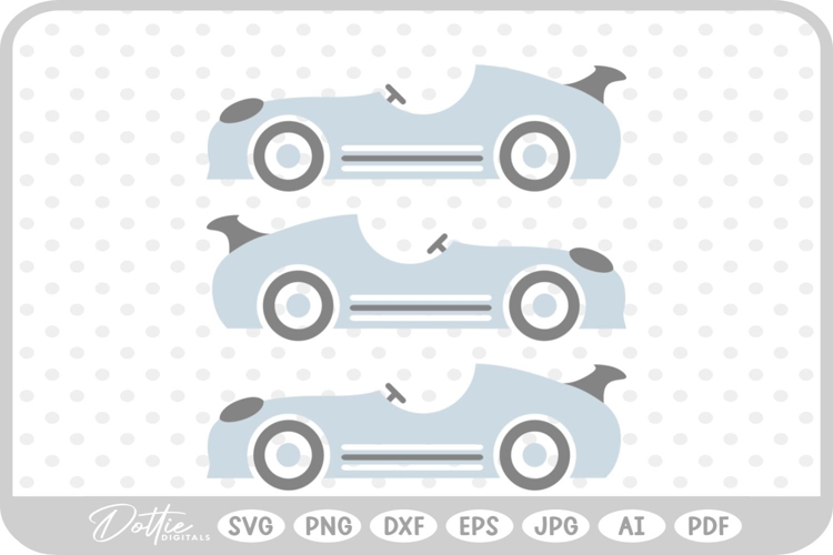 Race Car SVG PNG DXF