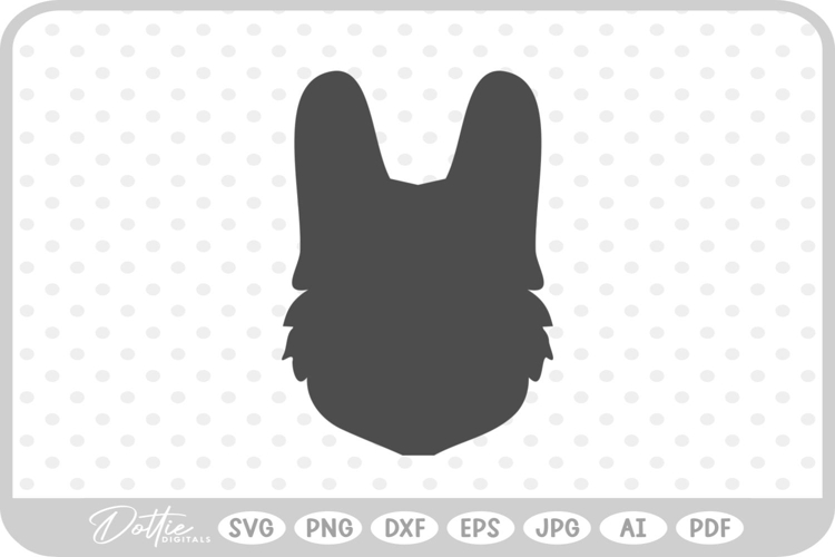 Dog Wolf Head SVG PNG DXF