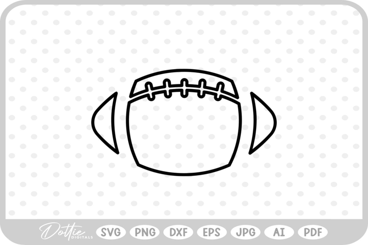 American Football SVG PNG DXF