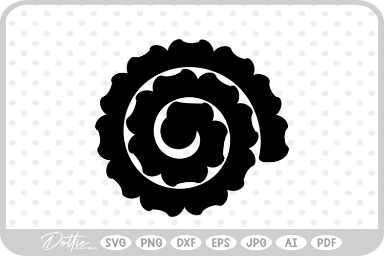 Svg Rolled Paper Flower Template Image 21