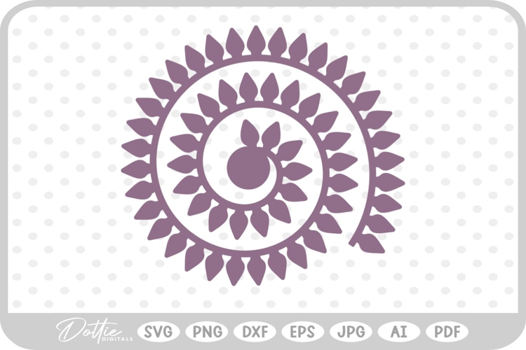 Rolled Flower Paper Craft SVG PNG DXF