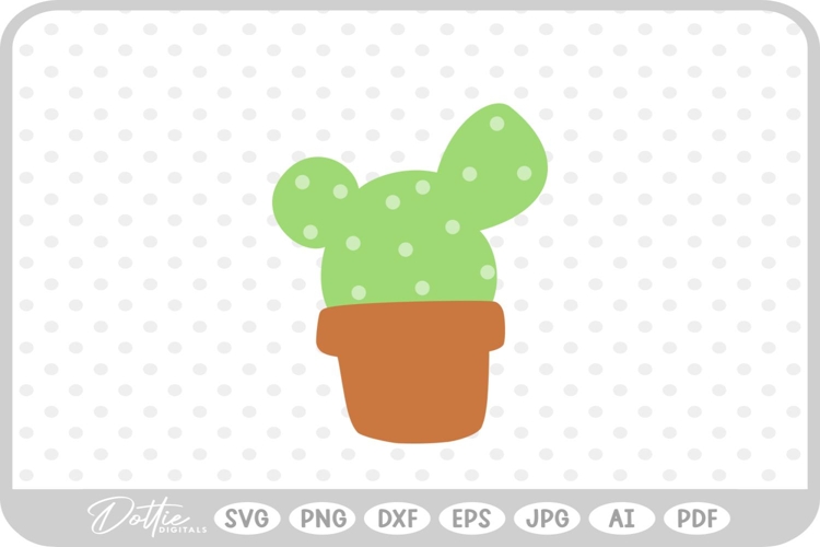 Cactus Tree Flower Spikes Desert Nature Plant SVG PNG DXF