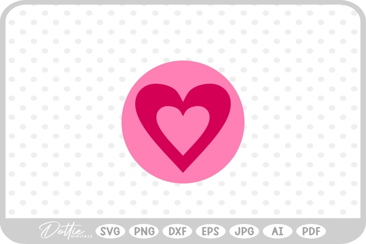Heart Shape Border Silhouette Hand Drawn SVG PNG DXF